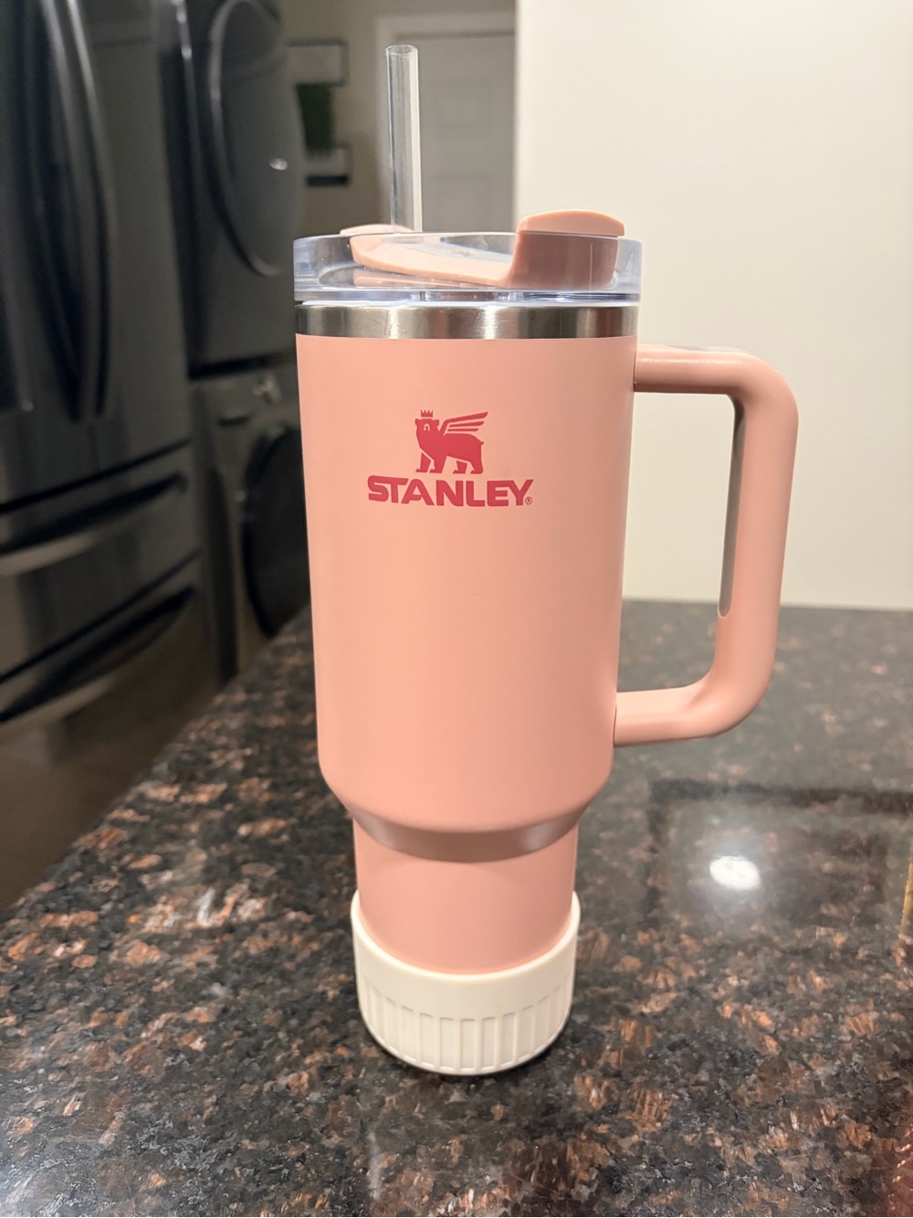 Stanley Blush Pink Insulated Travel Mug with Handle